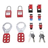 TIKATARER Elektrisches Sperr-Tagout-Set, Klemmvorrichtung für Leistungsschalter, Universelle...
