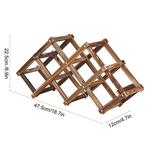 Soporte de vino de madera plegable para mesa miniatura 5