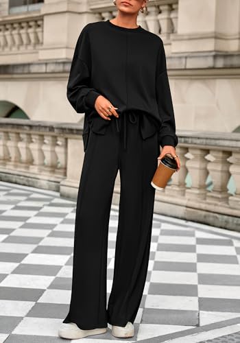 BTFBM Women Fall Fashion 2025 2 Piece Outfits Sweatsuit Set Jogger Sweatpants Matching Lounge Sets Airport Tracksuit