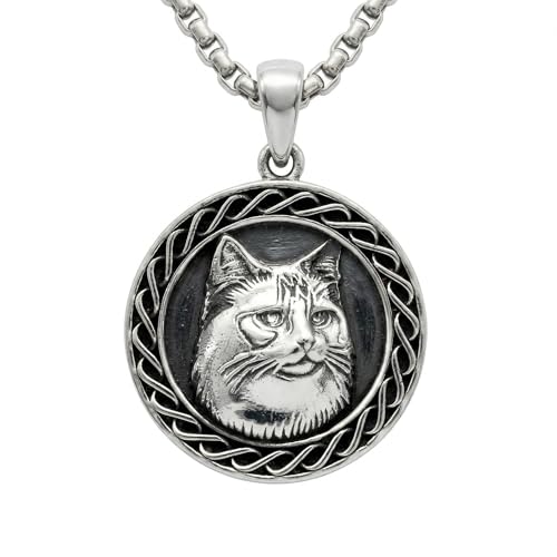 Ragdoll Cat Sterling Silver Celtic Knot Necklace