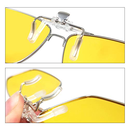 Image of LUFF Polarized /Night Vision Clip on Sunglasses /Myopia Glasses for Driving Black-Yellow