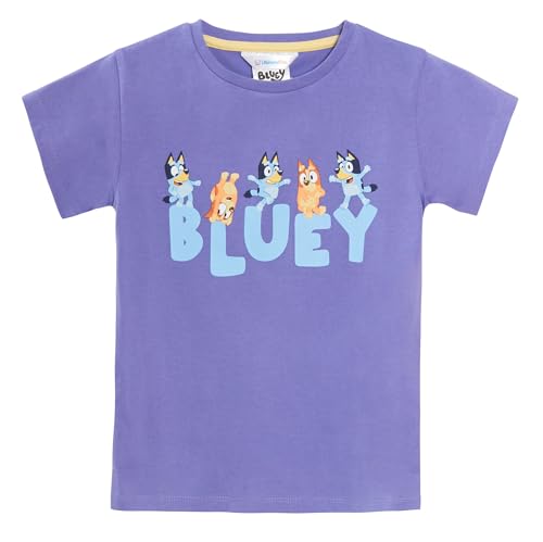 Bluey Girls 3 Pack T-Shirts for Kids Multipack Tees 100% Cotton Puppy Bingo Dress Up4
