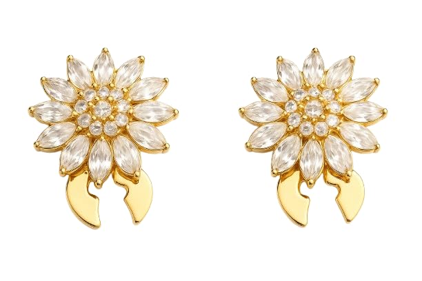 Neertara Button Cover Crystal - Decorative Elegant Floral Design Round Button for Shirts Jackets Blazers - Fashion No Sewing Accessory (1 Pair)-picture-47
