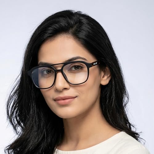 Image of ROYAL SON Blue Cut Computer Glasses | Anti Glare & Blocks Harmful Rays | UV Protected | Full Rim | Square | Men & Women | Small | SF-RS9090