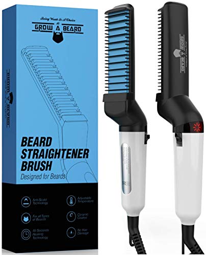 Beard Straightener Brush for Men | Hair Styler Electric Hot Comb | Hot