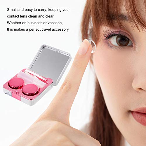 EXCEART Mármores Mini Portáteis para Viagem Porta-Caixa para Lentes de Contato Contêiner Quadrado de
