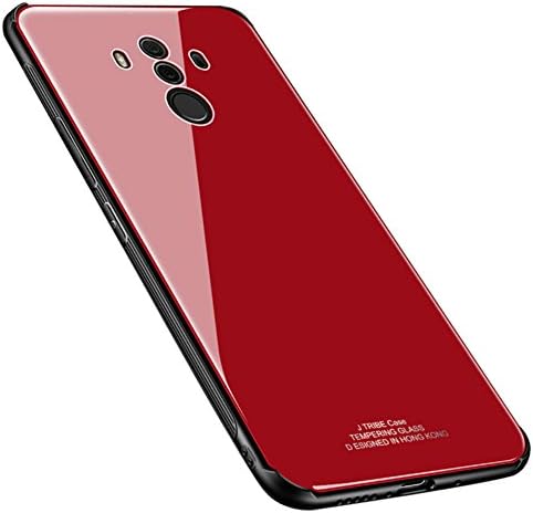 Kepuch Quartz Case for Huawei Mate 10 PRO - Soft TPU + Back Cover Made of Tempered Glass for Huawei Mate 10 PRO - Red