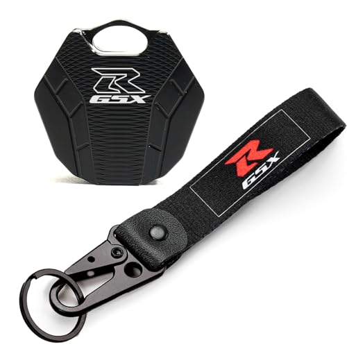 MOWOK motorcycle Keychains Key Cover and Embroidered Key Ring Fits For SUZUKI GSXR1000 GSXR750 GSXR600 GSX-R 600 750 1000 GSX-R 1000R/X Key Shells (without key) (Black)