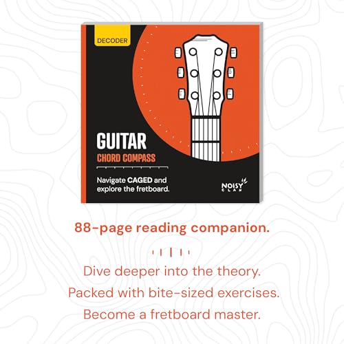 sliding guitar chord compass amp book - learn caged system build 1000 chords in any key visual fretboard decoder tool amp theory book - for beginner to advanced guitar players