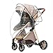 Sianldcone 3 in 1 Baby Stroller Travel System Combo Set, Reversible Convertible Infant Stroller with One-Click Folding, Toddler Newborn Pram Carriage with Aluminum Frame (MGV9-KHAKI Without Base)