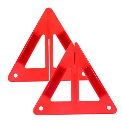 POPETPOP Triángulo Reflectante Plegable De Emergencia para Coche 1 Unidad Compacta Uso Vial Seguridad Carretera Condiciones Adversas