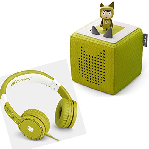 Preisvergleich Produktbild tonies Boxine Toniebox Starterset Grün mit Kreativtonie + Kinderkopfhörer Lauscher