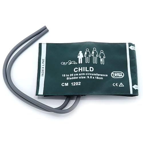 skmeditec Blood Pressure Cuff with Double Tubes for Pediatric Child 18-26 cm, Reusable Nylon Replacement Blood Pressure Cuff, No BP Connector