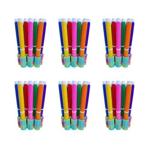 Image of Big Bee, Little Bee - Marker Parker, Holder to Keep Markers Organized, Fits Most Broad and Fine Tip Markers, 100% Silicone, As Seen on Shark Tank, Markers Not Included (Swirl, 6-Pack)