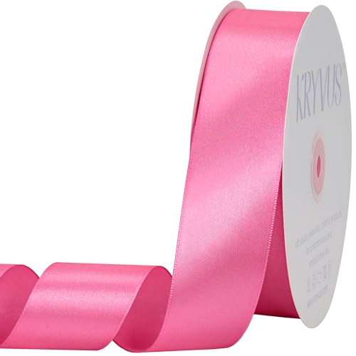 Hot Pink Satin Ribbon 1-1/2 inch X Continuous 100 Yards Hot Pink Ribbon