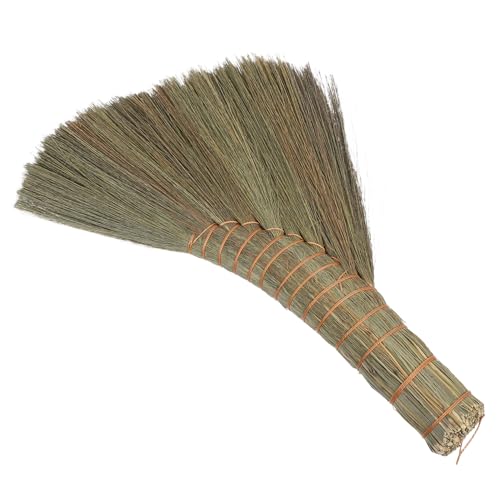 Hemobllo Spazzola di Paglia Intrecciata Mano per Rimozione della Polvere Piccola Scopa Frusta Portatile per Pulire Divani e Letti Senza Graffiare Superfici Delicate