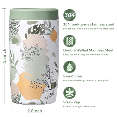 Image of Morefeel 4-in-1 Insulated Can Cooler for 12 oz Cans & Bottles | 304 Stainless Steel Can Holder Fits 12 Oz Slim Cans, Standard Cans, Beer Bottles & Works as A Open Cup; Dishwasher Safe