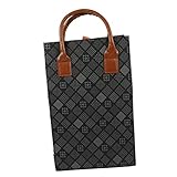 Mikinona Weintasche Aus Leder Wiederverwendbar Rot Doppelte Flaschentasche Tragetasche Tragbare Weintasche Weintaschen Tragetasche Tragbare Tasche Biergeschenktaschen