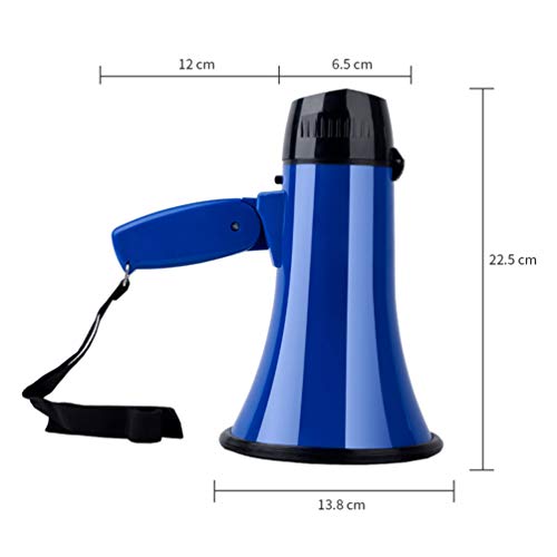 Garneck Megaphone Speaker Adjustable Volume for Football Soccer Baseball Hockey Basketball Cheerleading Fans Coaches Safety Drills (Blue)