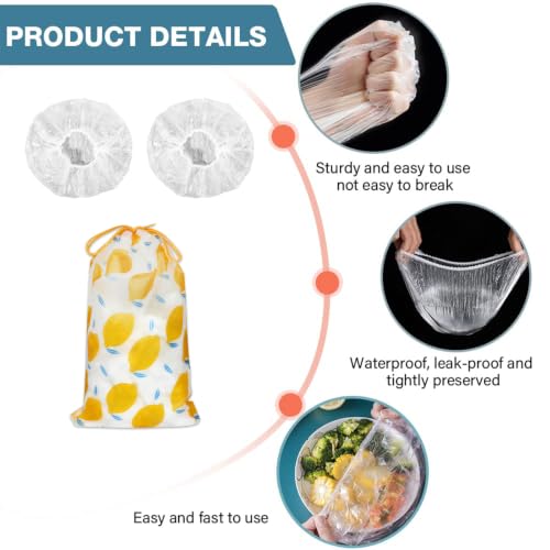 Image of DI QIU REN 100 Plastic Bowl Covers Bread Proofing Stretch Food Covers