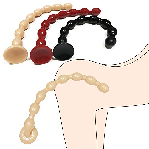 YURIKA 50cm アナルディルド 超長 アナルプラグ 8連結ビーズ アナルビーズ 拡げプラグ 多用途 アナルパール 吸盤付き Smグッズ 防水 男女兼用 ビーズ直径37mm(黑) - 画像5