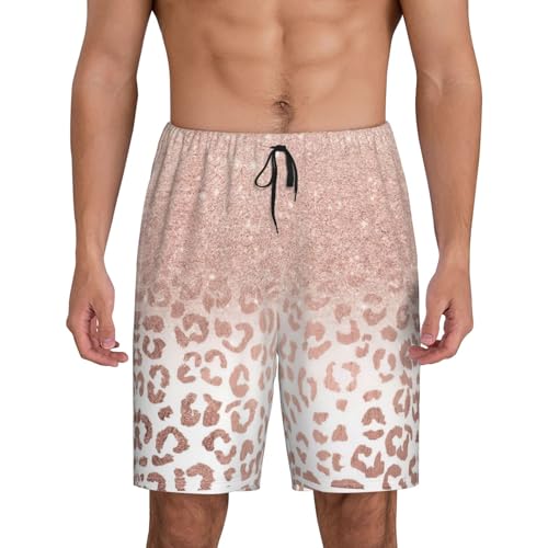 Short de pyjama homme paillettes or rose pour la maison
