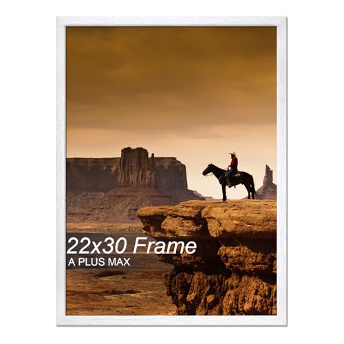 A PLUS MAX 22x30 Picture Frame White Light Weight Wall Mount