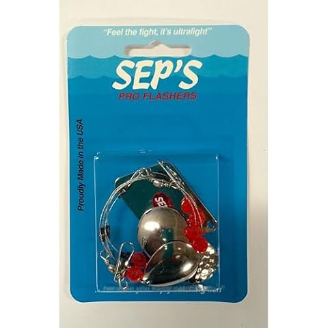 Sep's Pro Fishing Flasher, Silver/Red, Small Cover