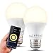 Produktbild B.K.Licht - 2er Set Smart Home LED Lampe E27 smart via App- und Sprachsteuerung, warmweiße Lichtfarbe, 9 Watt, 806 Lumen, LED, LED Glühbirne, LED Leuchtmittel, LED Birne, Glühlampen, 6x11,2 cm, Weiß