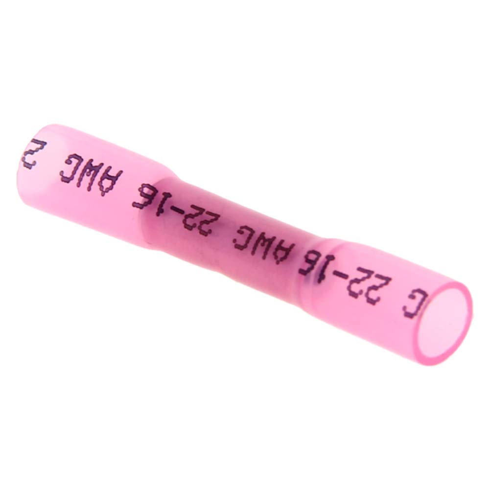 Fielect 200Pcs 36mm Length Heat Shrink Wire Connectors - Waterproof Wire Connectors Red 19A
