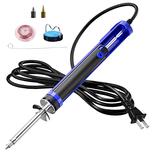 K KERNOWO 929D-V Electric Desoldering Soldering Iron Sucker – Desoldering Pump Tool with 1.0mm & 1.2mm Nozzles, Desoldering Gun with Wick & Cleaning Pin for Through-Hole Solder Removal - Image 8