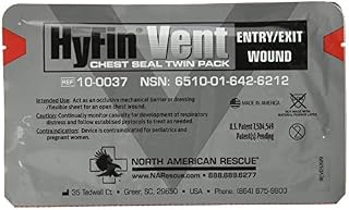 North American Rescue Hyfin Vent Chest Seal, 2 Count