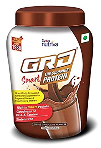GRD Smart Chocolate Flavoured Superior Whey protein powder with DHA & Taurine, 200g GRD Smart Chocolate Flavoured Superior Whey protein powder with DHA & Taurine, 200g