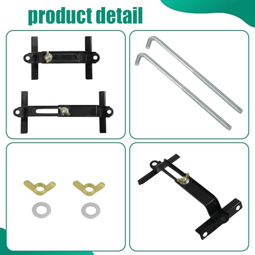 Lyxheth Adjustable Battery Hold Down, Car Battery Holder, Universal Battery Crossbar with J Bolt Battery Hold Down Bracket, Automotive Tools Rust-Resistant Battery Tie Down Bracket Kit for Car SUV