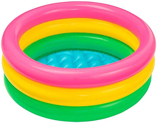 IRIS Inflatable Water Pool PVC Non-Slip Foldable Baby Bathtub 3 Rings Swimming Pool (24" x 8.5")-picture-33