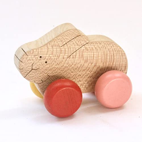 ︎まるまるうさぎ （コロコロ転がる 木のおもちゃ 押し車) 木育 木製 玩具 日本製