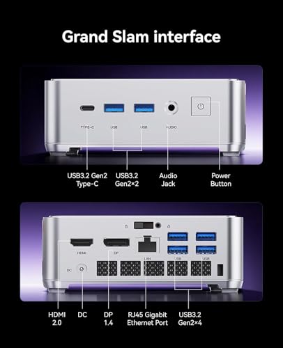 undefined KAMRUI Hyper H2 Mini Gaming PC, in-tel Core i9-11900H (Beat 1195G7/5825U, up to 4.9GHz) 32GB RAM 1TB SSD Mini Desktop Computers, Triple 4K Display 6*USB3.2, USB-C, HDMI, DP, WiFi6, BT5.2, Office Home の商品画像 4