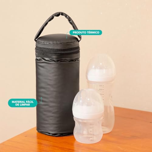 Beniq Porta Mamadeira Térmico Impermeável - Preto