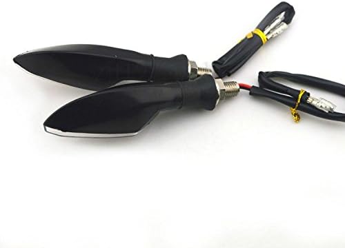 1 pairs Universal Motorcycle Motorbike LED Turn Signal Indicator Blinker Lights Black