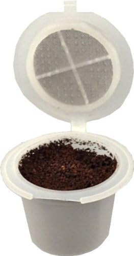 Refillable Capsules with lid compatible with Nespresso Brewers, 5 Pack Reusable Pods