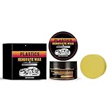 Advanced Plastic Restorer Paste for Cars - 3.5oz Scratch Repair & Cleaner, Long-Lasting Ceramic Coating for Interior & Exterior Trim, Dashboard, Bumpers - Revives Faded Black Plastic, Non-Greasy