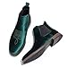 Men’s Velvet Chelsea Boots Green Velvet Ankle Dress Boots for Men Comfortable Slip On Fashion Footwear Unique Smart Casual Style