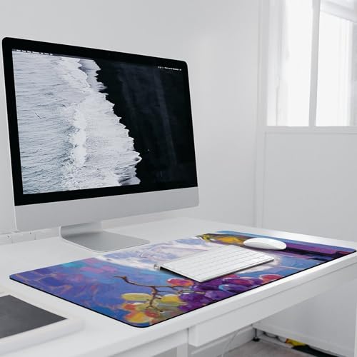 Tapis de souris clavier violet pour décoration de bureau à la maison