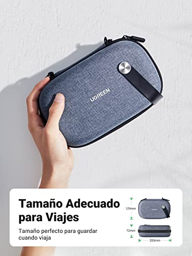UGREEN Organizador Viaje Almacenamiento de Accesorios Electrónicos, Bolsa de Cable Impermeable, Protección a Prueba de Golpes, para Memoria USB, Cargador de Disco Duro, Batería - imagen 2