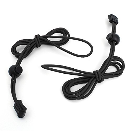 Price comparison product image SODIAL(R) Locking Shoe Laces Elastic Shoelace Running Sports 110cm 1pair Black