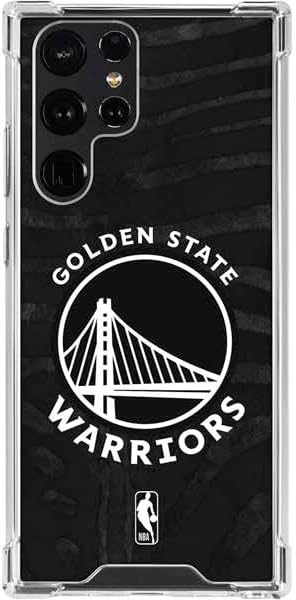 Skinit Clear Phone Case Compatible with Galaxy S24 Ultra - Officially Licensed NBA Golden State Warriors Black Animal Print Design