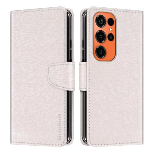 Shantime ���U�[���z�P�[�X Oukitel C66 4G �Ƃ̌݊������� �J���t���蒠�^ �J�[�h���[ �}�O�l�b�g�� �S�ʕی�V�F��(�z���C�g)