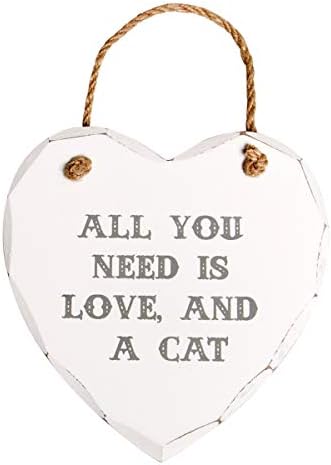 Sass & Belle All You Need is Love & a Cat Heart Plaque