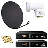 Opticum Quad LNB 0,1 dB HDTV - Wetterschutzfunktion ausziehbar - 57 dB Verstärkung - 100% wasserdicht (Testsieger LNB)