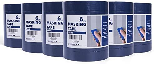 TAPEBEAR Multi-Surface Painter's Tape, UV Anti Residue Free Blue Tape, Wall Painting Masking Tape with Sharp Lines for Indoor Outdoor Painting, 0.94 inch x 60 Yard, 36 Rolls